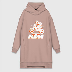Женская толстовка-платье KTM белый