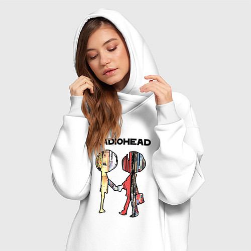Женская толстовка-платье Radiohead Peoples / Белый – фото 3
