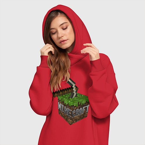 Женская толстовка-платье Minecraft Grabber / Красный – фото 3