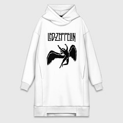 Женское худи-платье Led Zeppelin Swan, цвет: белый