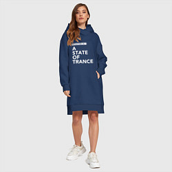 Женское худи-платье Together in A State of Trance, цвет: тёмно-синий — фото 2