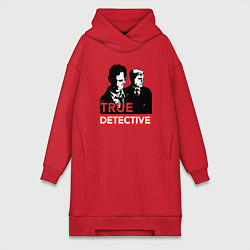 Женское худи-платье True Detective, цвет: красный