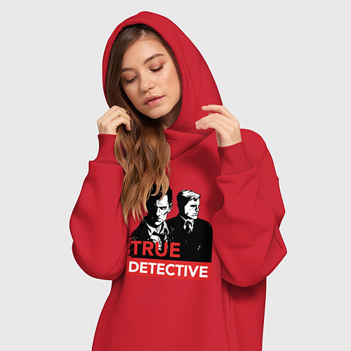 Женская толстовка-платье True Detective / Красный – фото 3