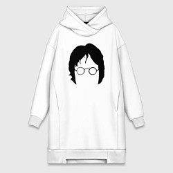 Женское худи-платье John Lennon: Minimalism, цвет: белый