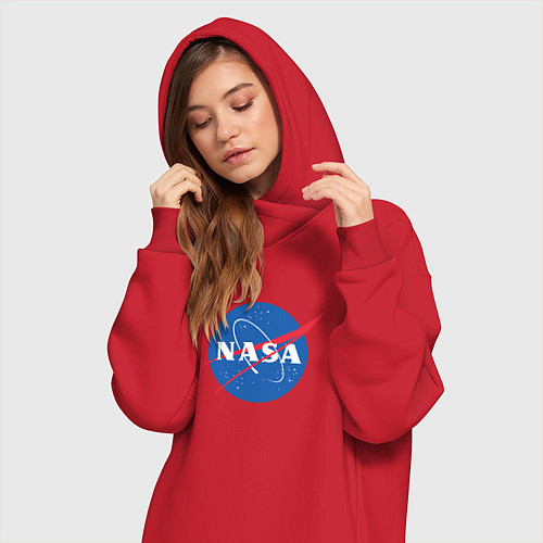 Женская толстовка-платье NASA: Logo / Красный – фото 3