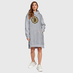 Женское худи-платье Boston Bruins, цвет: меланж — фото 2