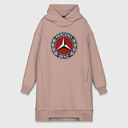 Женское худи-платье Mercedes-Benz, цвет: пыльно-розовый