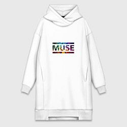 Женское худи-платье Muse Colour, цвет: белый