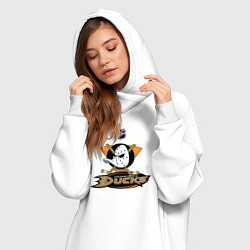 Женское худи-платье NHL: Anaheim Ducks, цвет: белый — фото 2