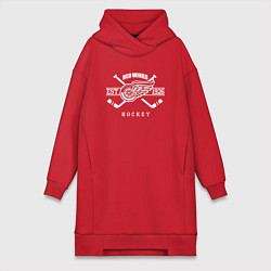 Женское худи-платье Detroit Red Wings: Est.1926, цвет: красный