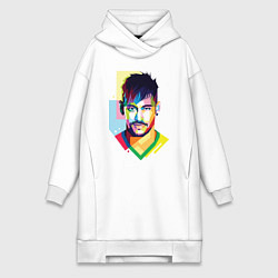 Женское худи-платье Neymar: fun-art, цвет: белый