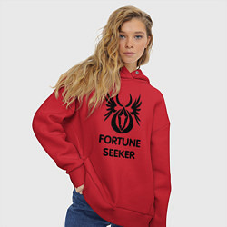 Толстовка оверсайз женская Dwarf Fighter - Fortune Seeker, цвет: красный — фото 2