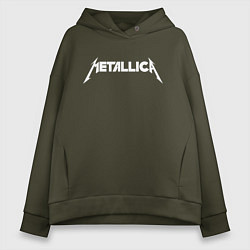 Толстовка оверсайз женская Metallica, цвет: хаки