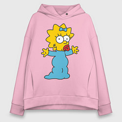 Толстовка оверсайз женская Maggie Simpson, цвет: светло-розовый