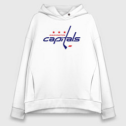 Толстовка оверсайз женская Washington Capitals, цвет: белый