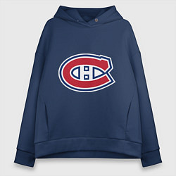 Толстовка оверсайз женская Montreal Canadiens, цвет: тёмно-синий