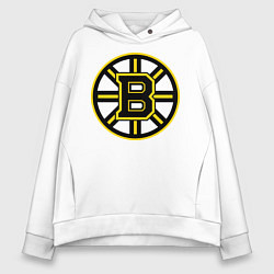 Толстовка оверсайз женская Boston Bruins, цвет: белый