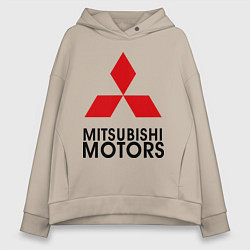 Толстовка оверсайз женская Mitsubishi, цвет: миндальный
