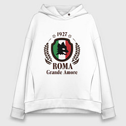 Толстовка оверсайз женская AS Roma: Grande Amore цвета белый — фото 1