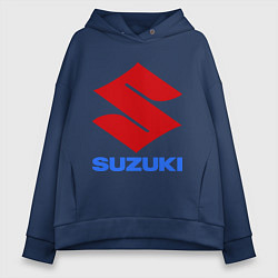 Толстовка оверсайз женская Suzuki, цвет: тёмно-синий