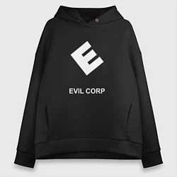 Толстовка оверсайз женская Evil corporation, цвет: черный