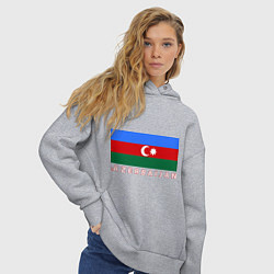 Толстовка оверсайз женская Азербайджан, цвет: меланж — фото 2