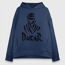 Толстовка оверсайз женская Rally Dakar, цвет: тёмно-синий