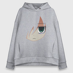 Толстовка оверсайз женская Tomoko Kuroki Face, цвет: меланж