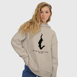 Толстовка оверсайз женская Chester Bennington, цвет: миндальный — фото 2