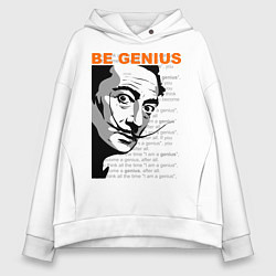 Толстовка оверсайз женская Dali: Be Genius, цвет: белый