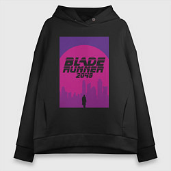Толстовка оверсайз женская Blade Runner 2049: Purple, цвет: черный