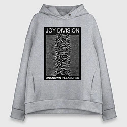 Толстовка оверсайз женская Joy Division: Unknown Pleasures, цвет: меланж