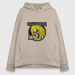 Толстовка оверсайз женская Iron Maiden Killers, цвет: миндальный