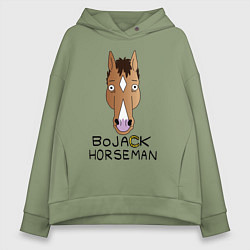 Толстовка оверсайз женская BoJack Horseman, цвет: авокадо