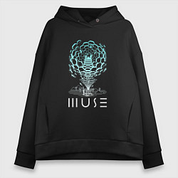 Толстовка оверсайз женская Muse, цвет: черный