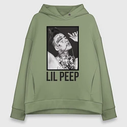 Толстовка оверсайз женская Lil Peep: Black Style, цвет: авокадо