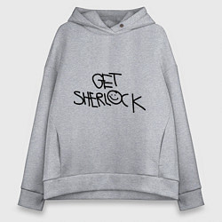 Толстовка оверсайз женская Get sherlock, цвет: меланж