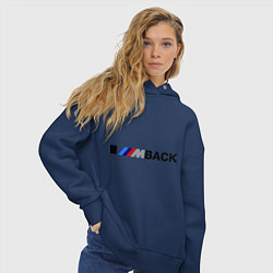 Толстовка оверсайз женская Im back BMW, цвет: тёмно-синий — фото 2