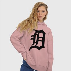 Толстовка оверсайз женская Detroit Tigers, цвет: пыльно-розовый — фото 2