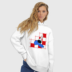 Толстовка оверсайз женская Офицер и король, цвет: белый — фото 2