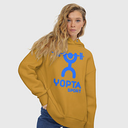 Толстовка оверсайз женская Yopta Sport, цвет: горчичный — фото 2