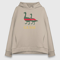 Толстовка оверсайз женская GUSSI GG, цвет: миндальный