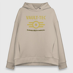 Толстовка оверсайз женская Vault Tec, цвет: миндальный