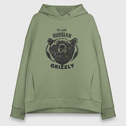 Толстовка оверсайз женская Russian Grizzly, цвет: авокадо