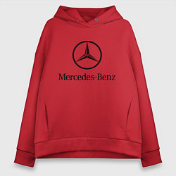 Толстовка оверсайз женская Logo Mercedes-Benz, цвет: красный