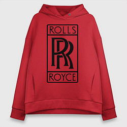 Толстовка оверсайз женская Rolls-Royce logo, цвет: красный