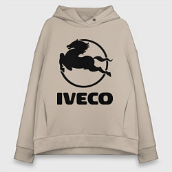 Толстовка оверсайз женская Iveco, цвет: миндальный