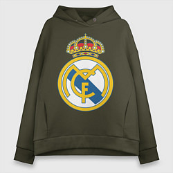 Толстовка оверсайз женская Real Madrid FC, цвет: хаки
