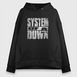 Толстовка оверсайз женская System of a Down, цвет: черный