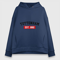 Толстовка оверсайз женская FC Tottenham Est. 1882, цвет: тёмно-синий